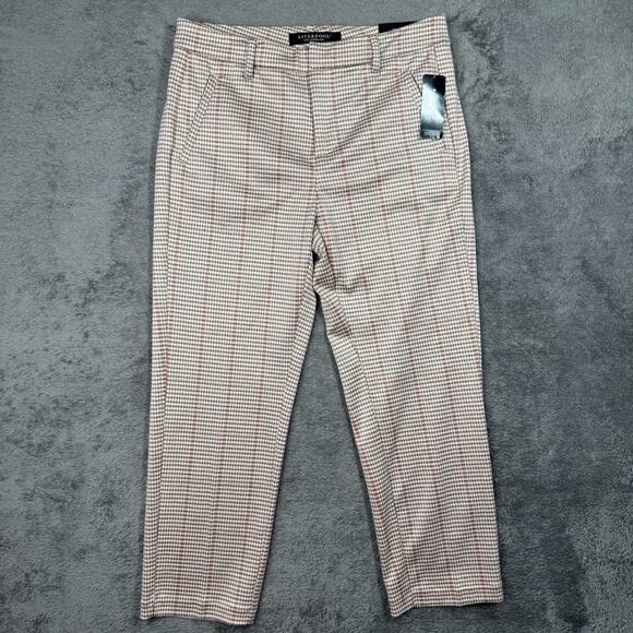 Liverpool Pants - Liverpool Los Angeles Kate Pants Trousers NEW Sz 6 Houndstooth Print Brown 30x24